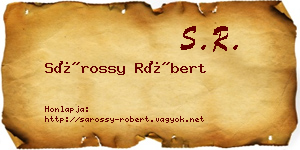 Sárossy Róbert névjegykártya