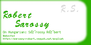 robert sarossy business card